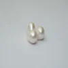 Freshwater Cultured Cream Oval Pearl Approx 14 x 12mm 1pc Half Drilled - Image 4