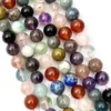 Multi Gemstone Smooth Round Approx 8mm Beads 38cm Strand - Image 3
