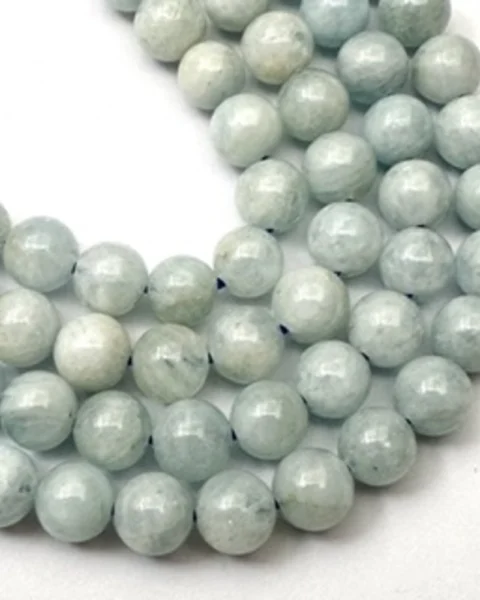 Aquamarine Smooth Round Approx 6mm Beads Approx 38cm Strand