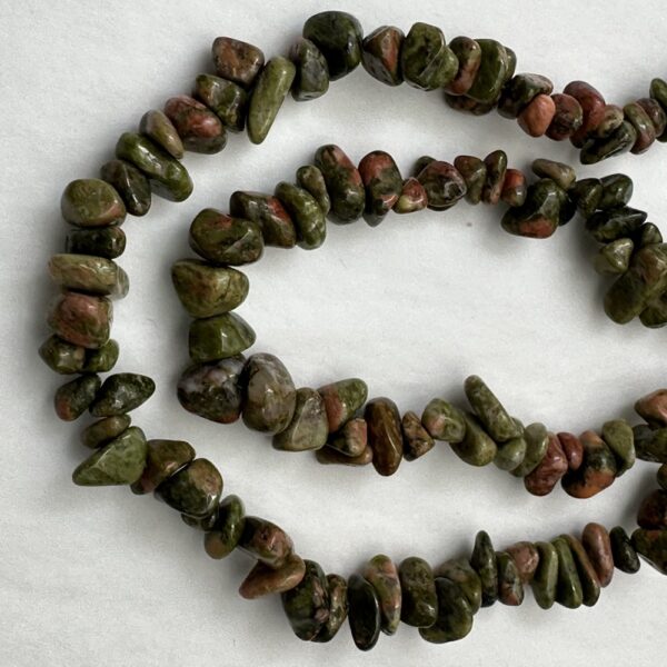 Unakite Chips Approx 5 x 8mm Approx 78cm Strand