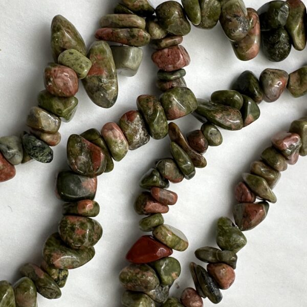 Unakite Chips Approx 5 x 8mm Approx 78cm Strand - Image 2