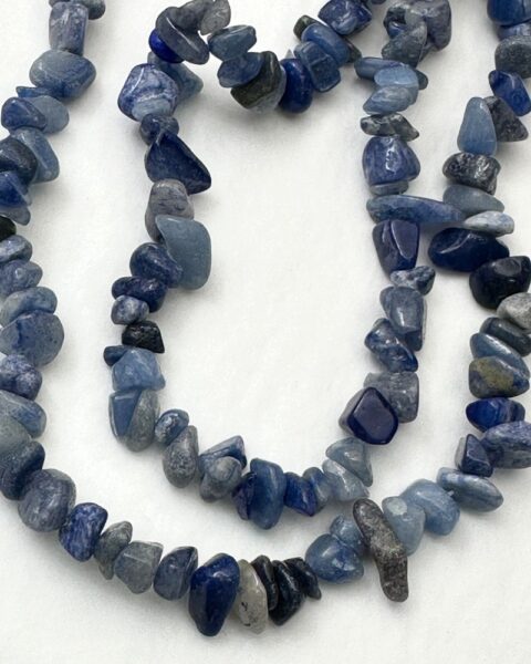 Blue Aventurine Chips Approx 5 x 8mm Approx 78cm Strand