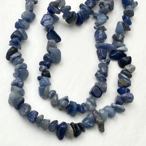 Blue Aventurine Chips Approx 5 x 8mm Approx 78cm Strand