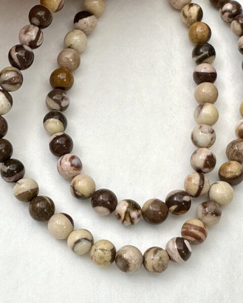 Australian Striped Agate Smooth Round Approx 6mm Beads Approx 38cm Strand