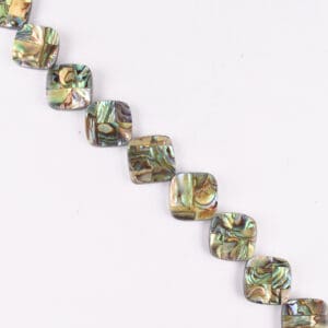 20mm Abalone Shell (constructed) Beads - Kite Shape Gemstone Strand (38cm)