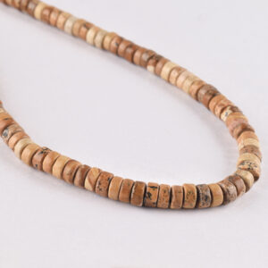 3 x 6mm Picture Jasper Beads - Tyre Shape Gemstone Strand (38cm)