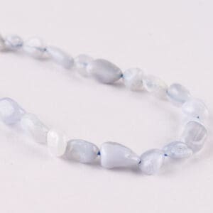 4 - 10mm Blue Lace Agate Beads - Tumble Gemstone Strand (38cm)