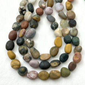 Ocean Jasper Matt Nuggets Approx 8 x 10 - 10 x 12mm Approx 38cm Strand