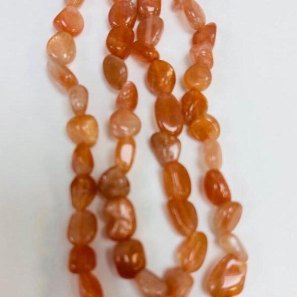 Sunstone Nuggets Approx 5 - 10mm Approx 40cm Strand - Image 2