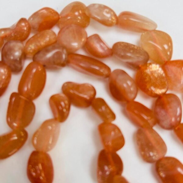 Sunstone Nuggets Approx 5 - 10mm Approx 40cm Strand