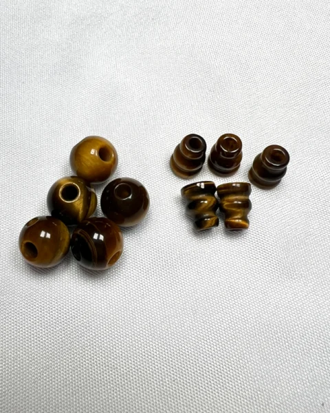 Tigers Eye Guru & Tower Bead Approx 8mm 5pc Pack CHINA