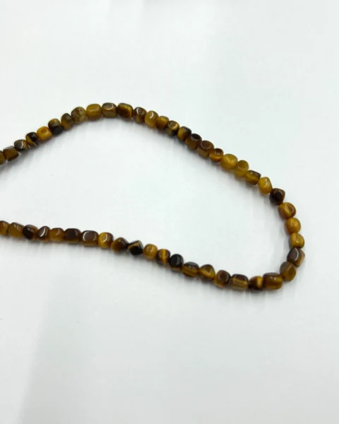 Tigers Eye Square Nuggets Approx 3.5mm 38cm Strand CHINA