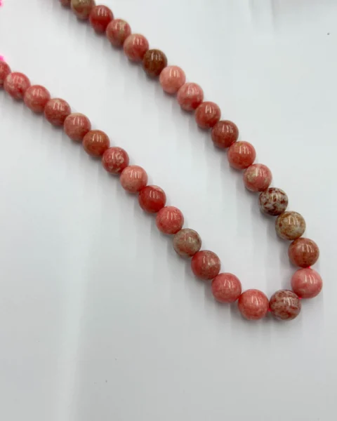 Thulite Smooth Round Beads Approx 8mm 38cm Strand CHINA