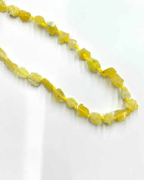Yellow Opal Rough Nuggets Approx 8 x 9mm 38cm Strand CHINA