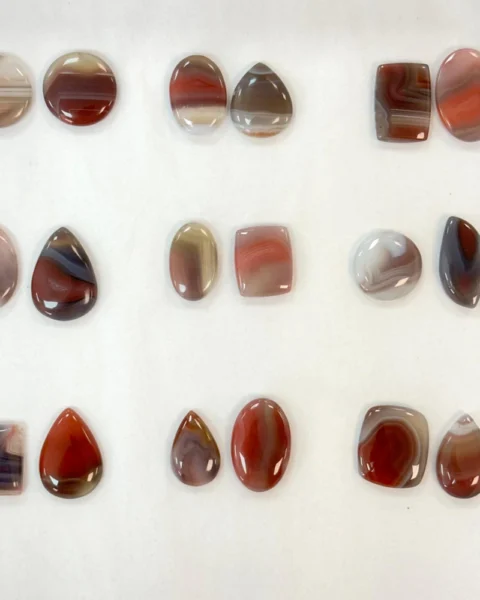 Botswana Agate Mixed Shape Cabochons 2pcs - Select Your Own