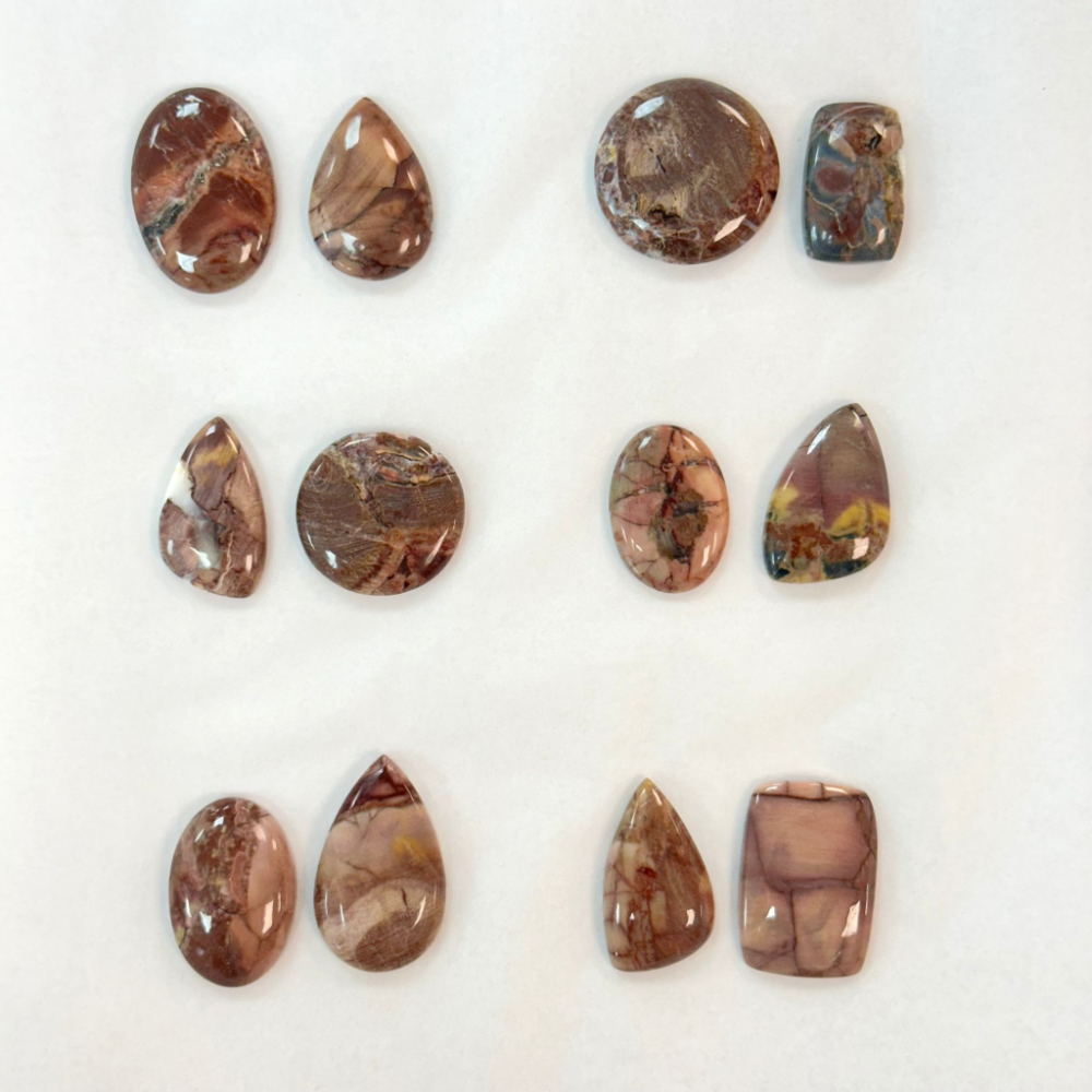 Butterfly Jasper Mixed Shape Cabochons 2pcs - Select Your Own
