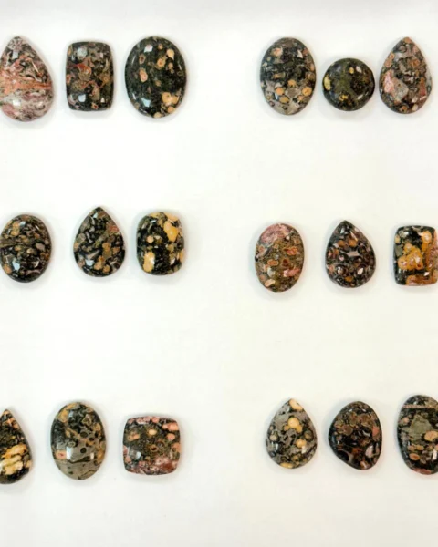 Leopard Skin Jasper Mixed Shape Cabochons 3pcs - Select Your Own