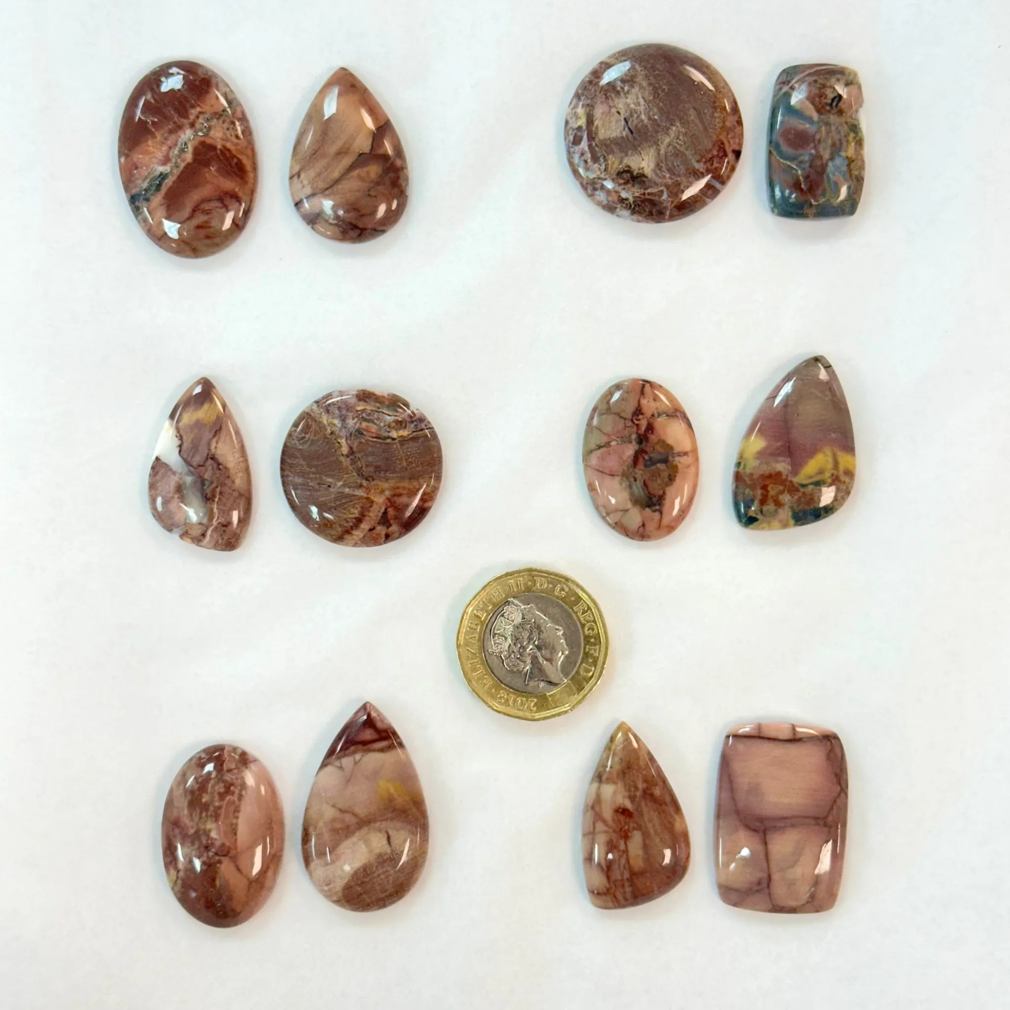 Butterfly Jasper Mixed Shape Cabochons 2pcs - Select Your Own - Image 2