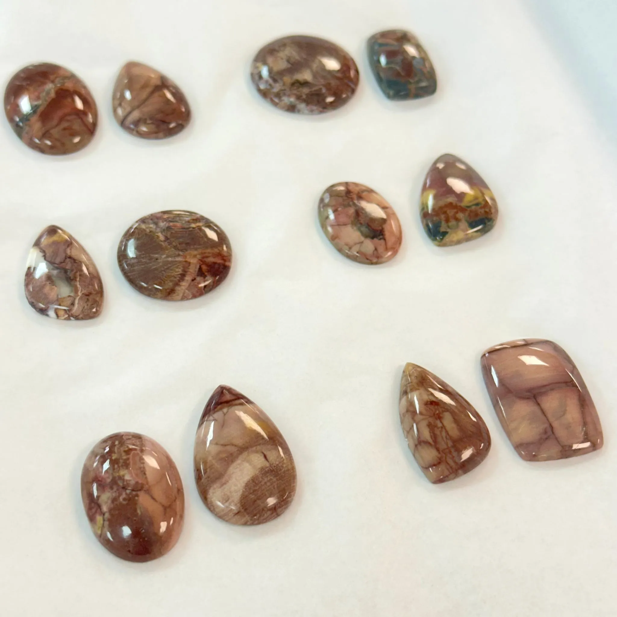 Butterfly Jasper Mixed Shape Cabochons 2pcs - Select Your Own - Image 4