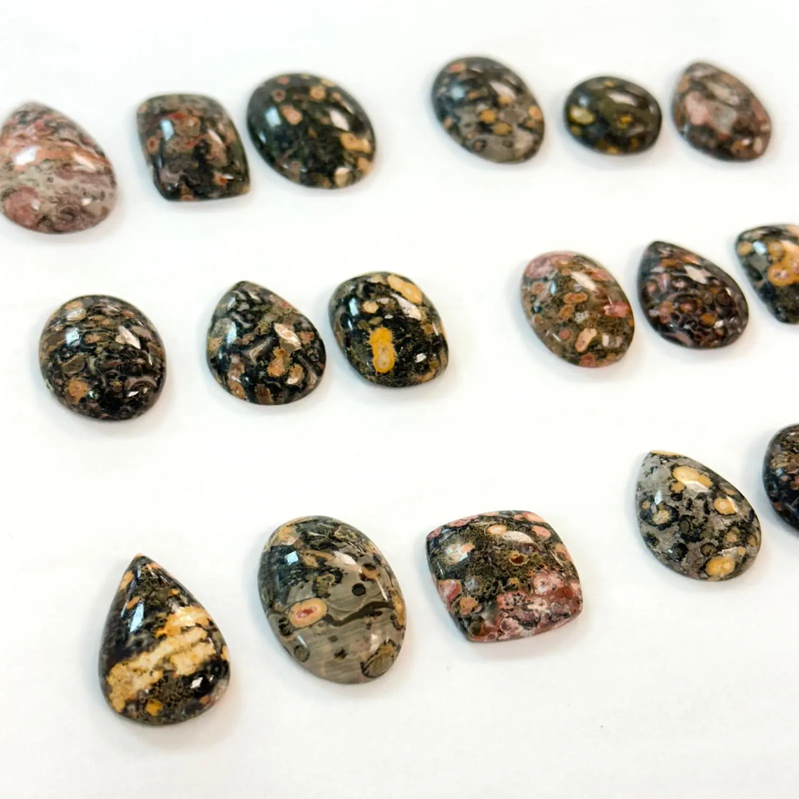 Leopard Skin Jasper Mixed Shape Cabochons 3pcs - Select Your Own - Image 4