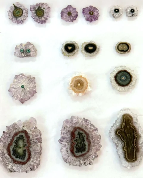 Amethyst and Quartz Stalactite Slices - Select Your Own