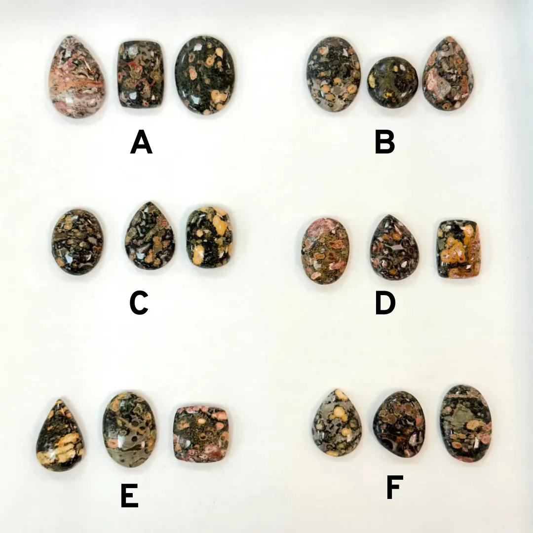 Leopard Skin Jasper Mixed Shape Cabochons 3pcs - Select Your Own - Image 3