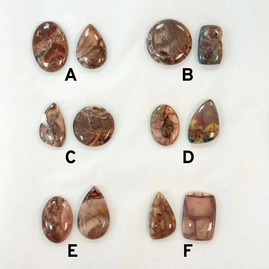 Butterfly Jasper Mixed Shape Cabochons 2pcs - Select Your Own - Image 3