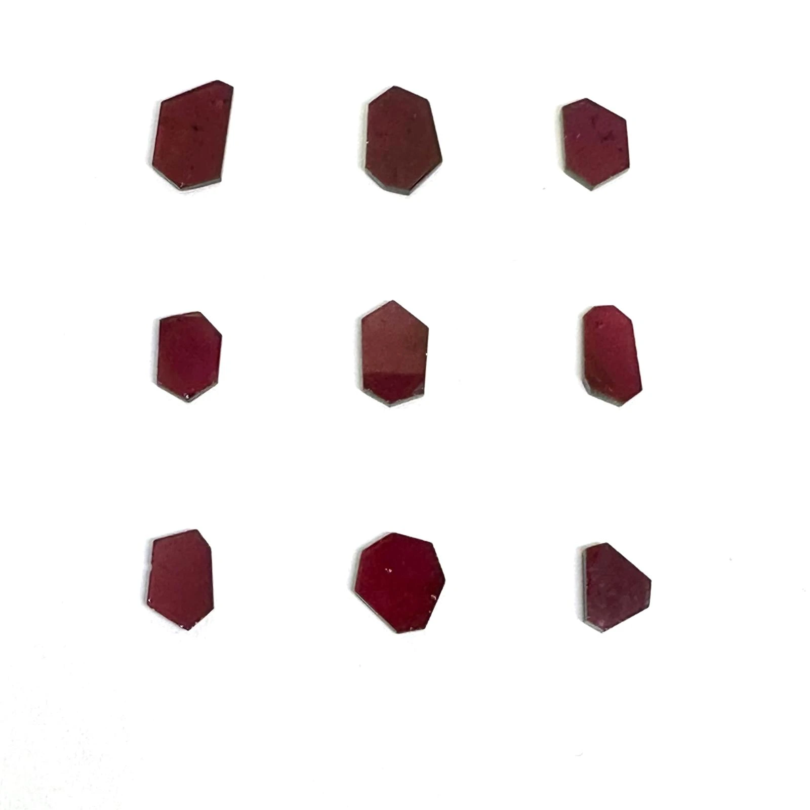 Gorgeous Garnet Geometric Slices Mixed Sizes - Select your