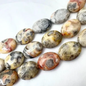 Crazy Agate Oval Approx 13x18mm Beads Approx 40cm Strand