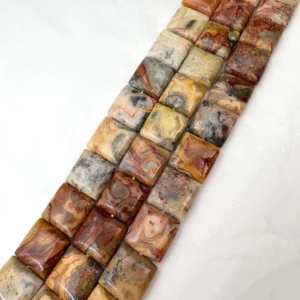 Crazy Agate Square Approx 15mm Beads Approx 39cm Strand