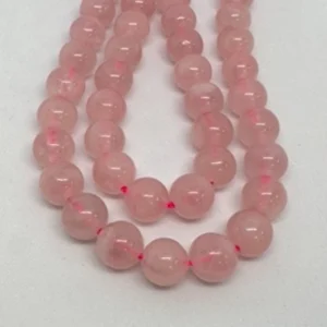 8mm Rose Quartz Beads - Smooth Round Gemstone Strand (38cm)