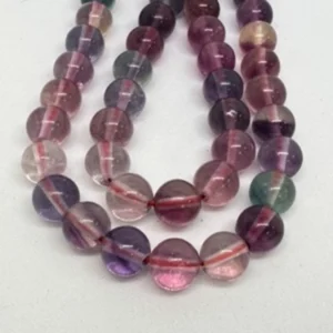 Multi Fluorite Smooth Round Beads Approx 8mm 38cm Strand