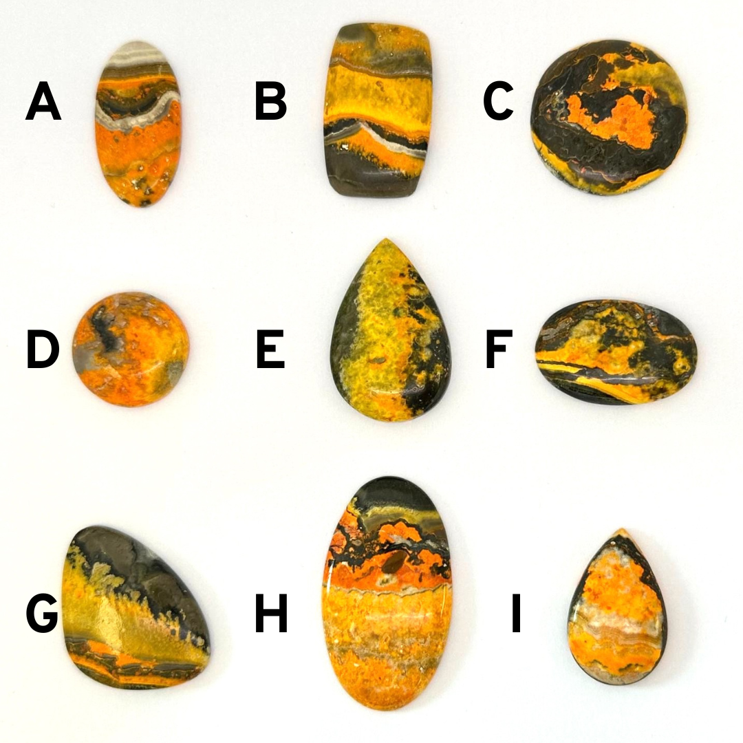 Bumblebee Jasper Cabochons Mixed Sizes - Select your own - Image 2