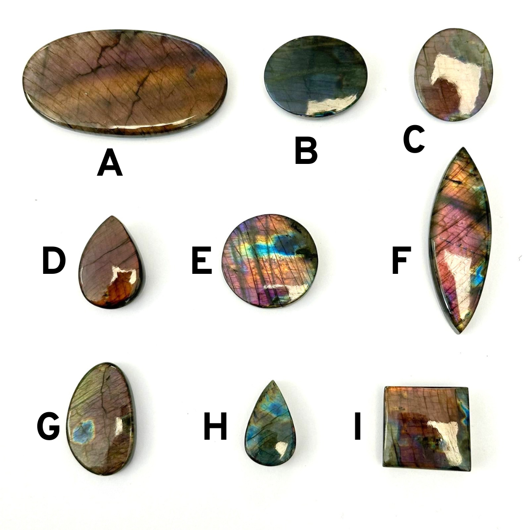 Spectrolite Cabochons Mixed Sizes - Select your own - Image 2
