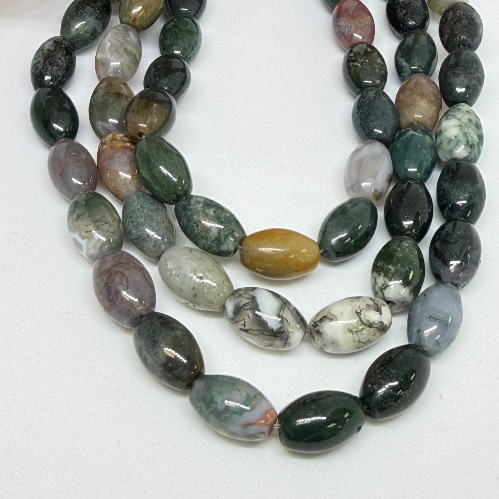 8 x 12mm Fancy Jasper Beads - Smooth Rice Shape Gemstone Strand (38cm) - Image 4