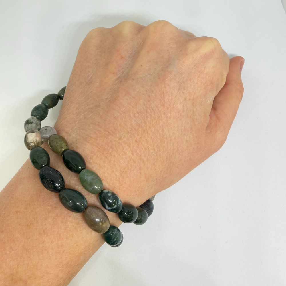 8 x 12mm Fancy Jasper Beads - Smooth Rice Shape Gemstone Strand (38cm) - Image 3