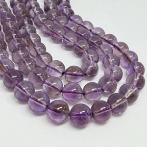 4mm Amethyst Beads - Smooth Round Gemstone Strand (38cm)