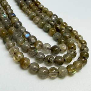 4mm Labradorite Beads - Smooth Round Gemstone Strand (38cm)