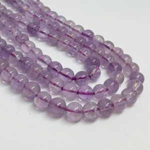 5mm Lavender Amethyst Beads - Smooth Round Gemstone Strand (38cm)