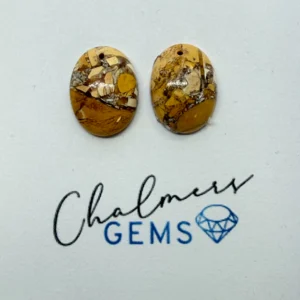 Brecciated Mookaite Mixed Shape Cabochons Approx 15 -25mm Drilled Pair