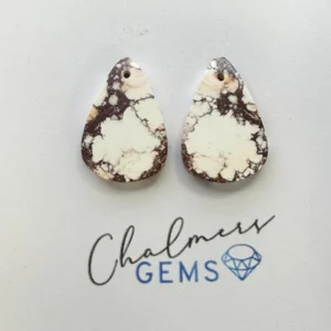 Wild Horse Jasper Mixed Shape Cabochons Approx 15 -25mm Drilled Pair