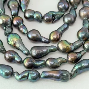 Fresh Water Cultured Peacock (dyed) Pearl Mini Baroques Approx 8 - 15mm 32cm String