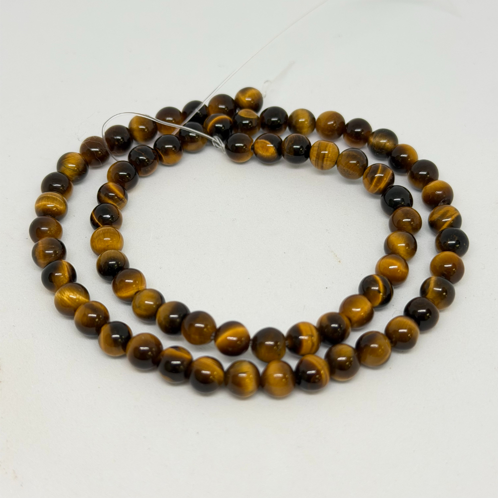 Tigers Eye Smooth Round 4mm Beads INDIA