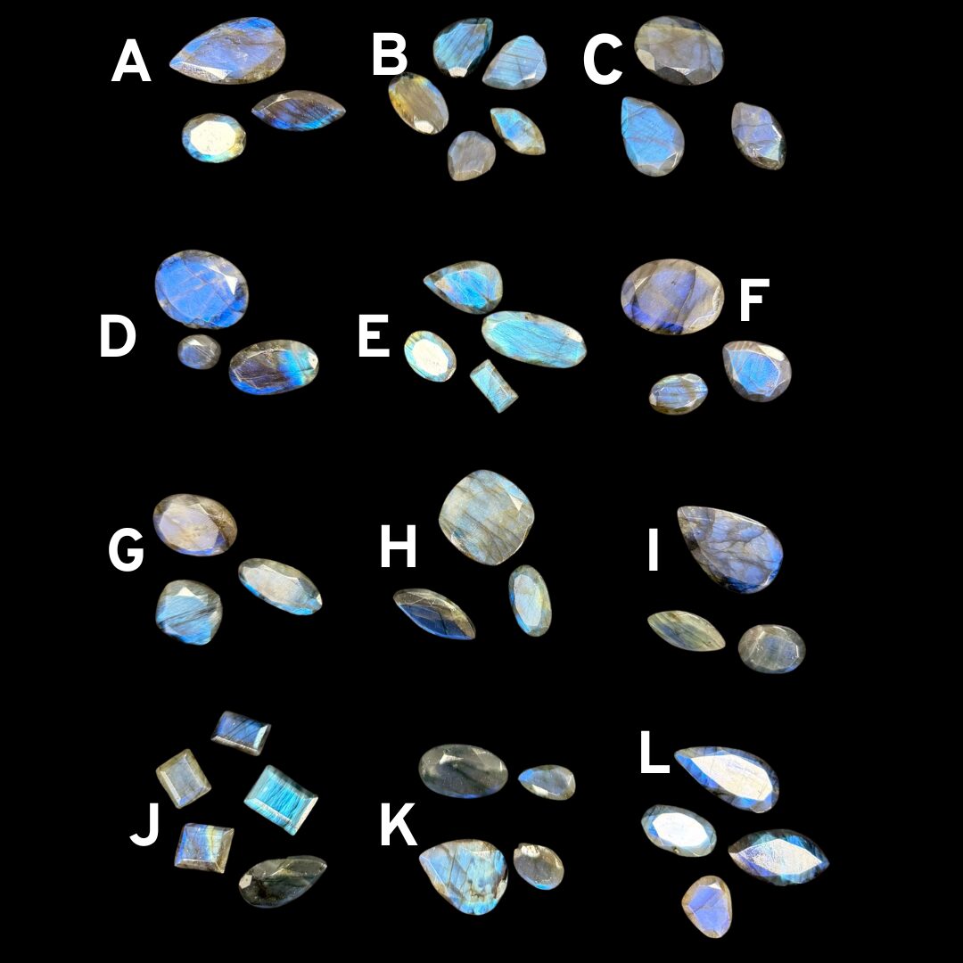 Faceted Labradorite Mixed Shape & Size Cabochons - Select Your Own - Image 2
