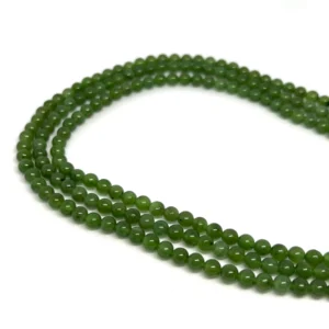 Nephrite 4mm Smooth Round Beads 38cm Strand HK