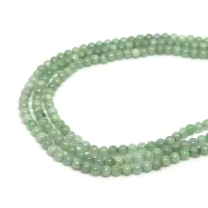 Jadeite ( Burmese) 2mm Smooth Round Beads 38cm Strand HK