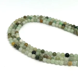 Multi Jadeite (Burma) 4mm Smooth Round Beads 38cm Strand