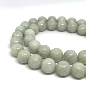 Green Jadeite (Burma) 14mm Smooth Round Beads 38cm Strand