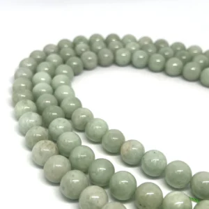 Green Jadeite (Burma) 10mm Smooth Round Beads 38cm Strand