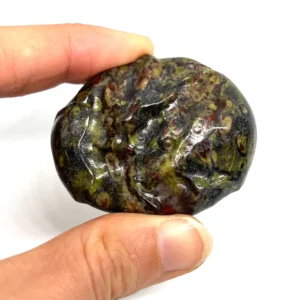 Dragon Blood Jasper Carved Dragon Palm Stone 1pc HK
